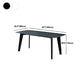 Stone Top Dining Table Contemporary Rectangle Table with 4 Legs in Black Clearhalo 'Dining Tables & Seating' 'Dining Tables' 'dining_table' 'furn' 'furn_dining_table' 'Furniture' 'furniture_dining_table' 'Kitchen & Dining Furniture' 'kitchen' 'kitchen_dining_table' 4978171