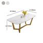 Sintered Stone Table for Restaurant Luxury Rectangle Dining Table with Trestle Base Clearhalo 'Dining Tables & Seating' 'Dining Tables' 'dining_table' 'furn' 'furn_dining_table' 'Furniture' 'furniture_dining_table' 'Kitchen & Dining Furniture' 'kitchen' 'kitchen_dining_table' 4978200