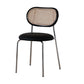Modern Style PU Leather Chair Cane Back Armless Dining Chair Matte Black 1 Piece Clearhalo 'Dining Chairs' 'Dining Tables & Seating' 'dining_chair' 'furn' 'furn_dining_chair' 'Furniture' 'furniture_dining_chair' 'Kitchen & Dining Furniture' 4978217