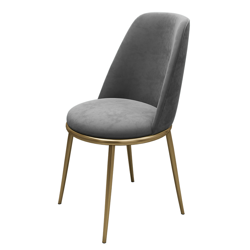 Armless Dining Chairs Glam Style Velvet Side Chairs for Dining Room Clearhalo 'Dining Chairs' 'Dining Tables & Seating' 'dining_chair' 'furn' 'furn_dining_chair' 'Furniture' 'furniture_dining_chair' 'Kitchen & Dining Furniture' 4978245