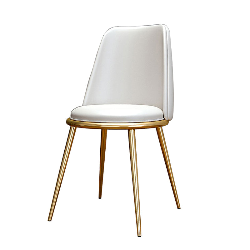 Glam Style Side Chair Parsons Indoor Dining Chair with Gold Legs Clearhalo 'Dining Chairs' 'Dining Tables & Seating' 'dining_chair' 'furn' 'furn_dining_chair' 'Furniture' 'furniture_dining_chair' 'Kitchen & Dining Furniture' 4978263