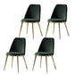 Glam Style Side Chair Parsons Indoor Dining Chair with Gold Legs Green 4 Piece Set Clearhalo 'Dining Chairs' 'Dining Tables & Seating' 'dining_chair' 'furn' 'furn_dining_chair' 'Furniture' 'furniture_dining_chair' 'Kitchen & Dining Furniture' 4978266