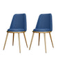 Glam Style Side Chair Parsons Indoor Dining Chair with Gold Legs Blue 2 Piece Set Clearhalo 'Dining Chairs' 'Dining Tables & Seating' 'dining_chair' 'furn' 'furn_dining_chair' 'Furniture' 'furniture_dining_chair' 'Kitchen & Dining Furniture' 4978270