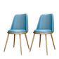 Glam Style Side Chair Parsons Indoor Dining Chair with Gold Legs Light Blue 2 Piece Set Clearhalo 'Dining Chairs' 'Dining Tables & Seating' 'dining_chair' 'furn' 'furn_dining_chair' 'Furniture' 'furniture_dining_chair' 'Kitchen & Dining Furniture' 4978278