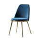 Glam Style Side Chair Parsons Indoor Dining Chair with Gold Legs Dark Blue 1 Piece Clearhalo 'Dining Chairs' 'Dining Tables & Seating' 'dining_chair' 'furn' 'furn_dining_chair' 'Furniture' 'furniture_dining_chair' 'Kitchen & Dining Furniture' 4978289