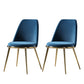 Glam Style Side Chair Parsons Indoor Dining Chair with Gold Legs Dark Blue 2 Piece Set Clearhalo 'Dining Chairs' 'Dining Tables & Seating' 'dining_chair' 'furn' 'furn_dining_chair' 'Furniture' 'furniture_dining_chair' 'Kitchen & Dining Furniture' 4978290