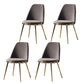 Glam Style Side Chair Parsons Indoor Dining Chair with Gold Legs Grey 4 Piece Set Clearhalo 'Dining Chairs' 'Dining Tables & Seating' 'dining_chair' 'furn' 'furn_dining_chair' 'Furniture' 'furniture_dining_chair' 'Kitchen & Dining Furniture' 4978294