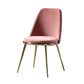 Glam Style Side Chair Parsons Indoor Dining Chair with Gold Legs Pink 1 Piece Clearhalo 'Dining Chairs' 'Dining Tables & Seating' 'dining_chair' 'furn' 'furn_dining_chair' 'Furniture' 'furniture_dining_chair' 'Kitchen & Dining Furniture' 4978298