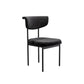 Modern Upholstered Side Chair Open Back Dining Room Chair for Indoor Black 1 Piece Clearhalo 'Dining Chairs' 'Dining Tables & Seating' 'dining_chair' 'furn' 'furn_dining_chair' 'Furniture' 'furniture_dining_chair' 'Kitchen & Dining Furniture' 4978311