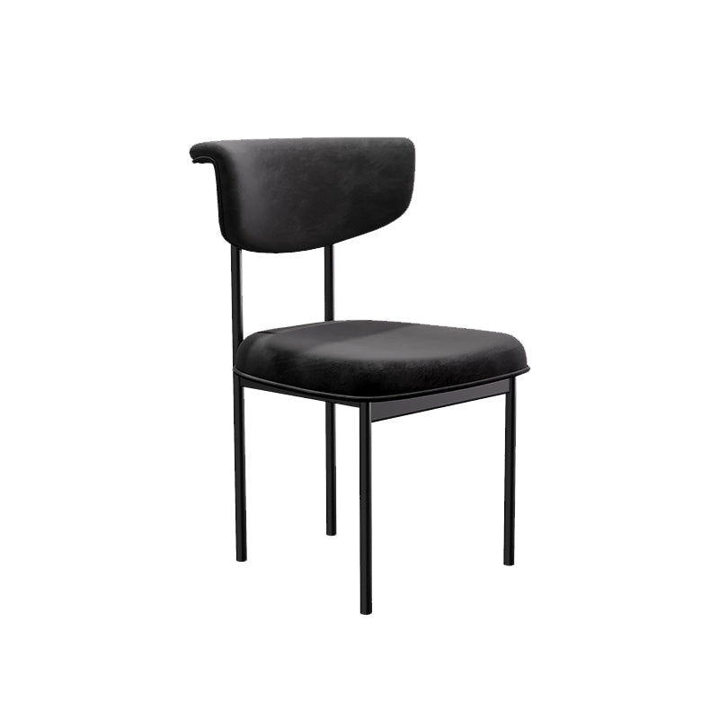 Modern Upholstered Side Chair Open Back Dining Room Chair for Indoor Black 1 Piece Clearhalo 'Dining Chairs' 'Dining Tables & Seating' 'dining_chair' 'furn' 'furn_dining_chair' 'Furniture' 'furniture_dining_chair' 'Kitchen & Dining Furniture' 4978311