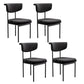 Modern Upholstered Side Chair Open Back Dining Room Chair for Indoor Black 4 Piece Set Clearhalo 'Dining Chairs' 'Dining Tables & Seating' 'dining_chair' 'furn' 'furn_dining_chair' 'Furniture' 'furniture_dining_chair' 'Kitchen & Dining Furniture' 4978315
