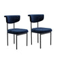 Modern Upholstered Side Chair Open Back Dining Room Chair for Indoor Blue 2 Piece Set Clearhalo 'Dining Chairs' 'Dining Tables & Seating' 'dining_chair' 'furn' 'furn_dining_chair' 'Furniture' 'furniture_dining_chair' 'Kitchen & Dining Furniture' 4978320