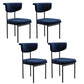 Modern Upholstered Side Chair Open Back Dining Room Chair for Indoor Blue 4 Piece Set Clearhalo 'Dining Chairs' 'Dining Tables & Seating' 'dining_chair' 'furn' 'furn_dining_chair' 'Furniture' 'furniture_dining_chair' 'Kitchen & Dining Furniture' 4978322