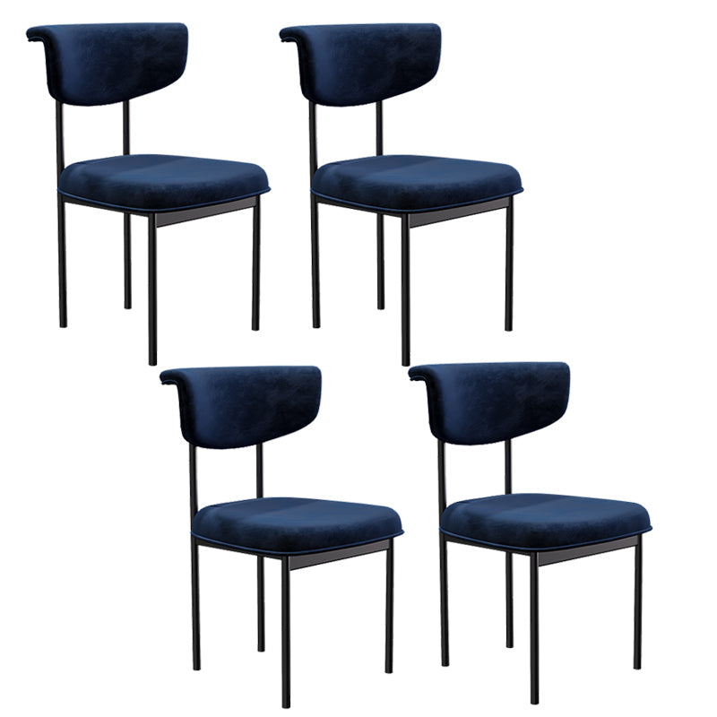 Modern Upholstered Side Chair Open Back Dining Room Chair for Indoor Blue 4 Piece Set Clearhalo 'Dining Chairs' 'Dining Tables & Seating' 'dining_chair' 'furn' 'furn_dining_chair' 'Furniture' 'furniture_dining_chair' 'Kitchen & Dining Furniture' 4978322