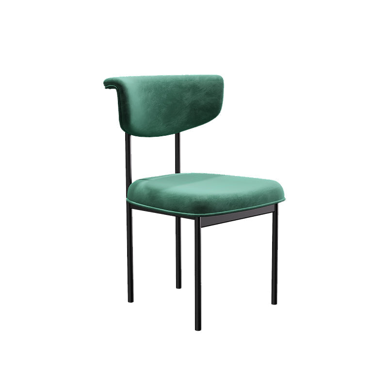 Modern Upholstered Side Chair Open Back Dining Room Chair for Indoor Green 1 Piece Clearhalo 'Dining Chairs' 'Dining Tables & Seating' 'dining_chair' 'furn' 'furn_dining_chair' 'Furniture' 'furniture_dining_chair' 'Kitchen & Dining Furniture' 4978323