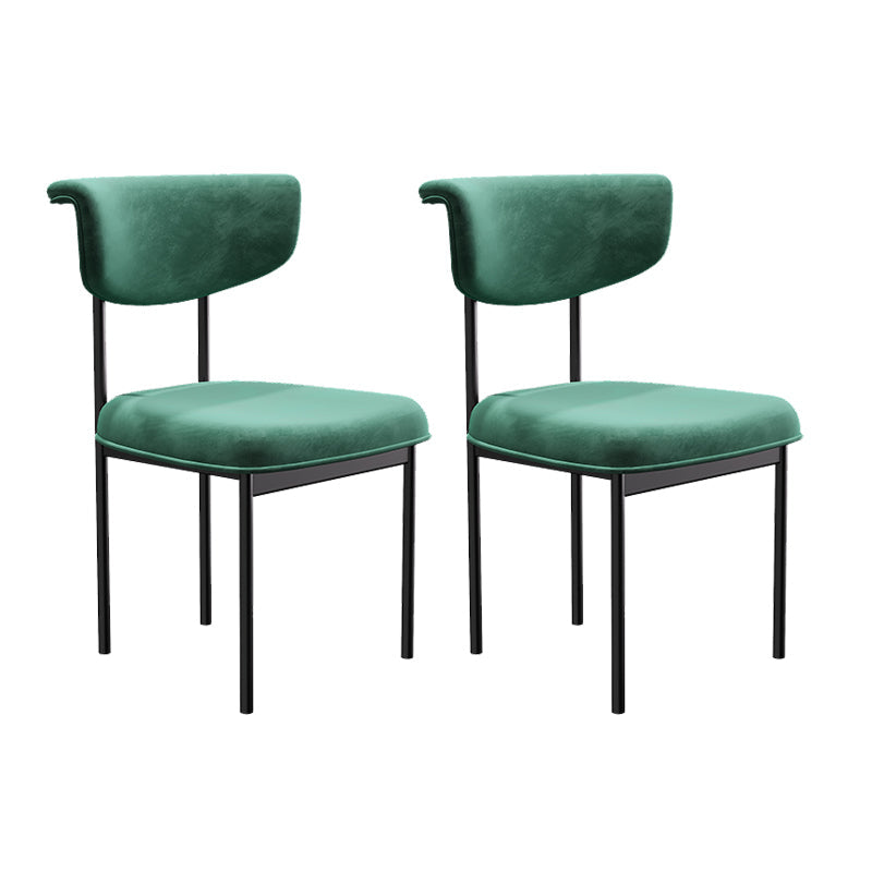 Modern Upholstered Side Chair Open Back Dining Room Chair for Indoor Green 2 Piece Set Clearhalo 'Dining Chairs' 'Dining Tables & Seating' 'dining_chair' 'furn' 'furn_dining_chair' 'Furniture' 'furniture_dining_chair' 'Kitchen & Dining Furniture' 4978324