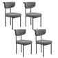 Modern Upholstered Side Chair Open Back Dining Room Chair for Indoor Black White 4 Piece Set Clearhalo 'Dining Chairs' 'Dining Tables & Seating' 'dining_chair' 'furn' 'furn_dining_chair' 'Furniture' 'furniture_dining_chair' 'Kitchen & Dining Furniture' 4978328
