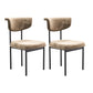 Modern Upholstered Side Chair Open Back Dining Room Chair for Indoor Brown 2 Piece Set Clearhalo 'Dining Chairs' 'Dining Tables & Seating' 'dining_chair' 'furn' 'furn_dining_chair' 'Furniture' 'furniture_dining_chair' 'Kitchen & Dining Furniture' 4978330