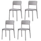 Plastic Modern Contemporary Kitchen Chair Armless Open Back Dining Room Chair Grey Plastic & Acrylic 4 Piece Set Clearhalo 'Dining Chairs' 'Dining Tables & Seating' 'dining_chair' 'furn' 'furn_dining_chair' 'Furniture' 'furniture_dining_chair' 'Kitchen & Dining Furniture' 4978344