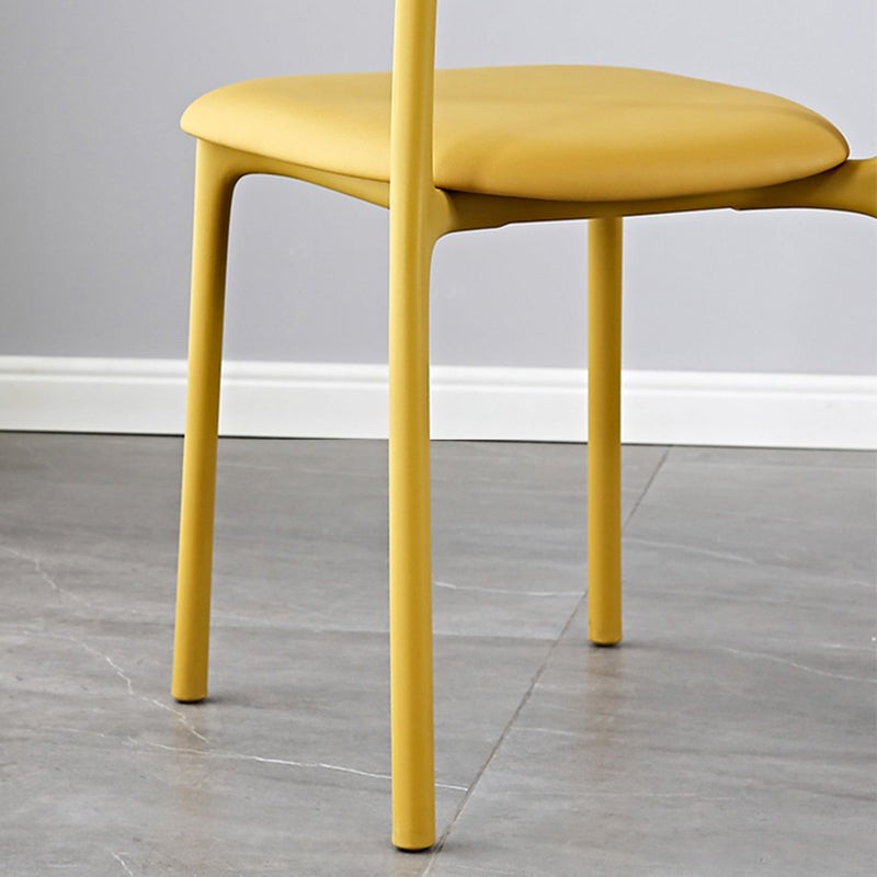 Plastic Modern Contemporary Kitchen Chair Armless Open Back Dining Room Chair Clearhalo 'Dining Chairs' 'Dining Tables & Seating' 'dining_chair' 'furn' 'furn_dining_chair' 'Furniture' 'furniture_dining_chair' 'Kitchen & Dining Furniture' 4978345