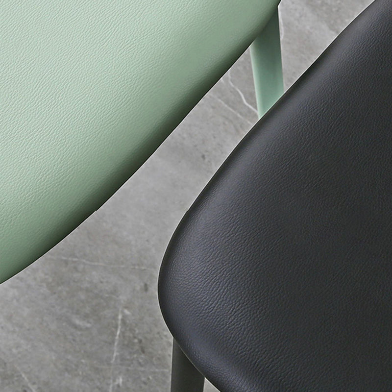 Plastic Modern Contemporary Kitchen Chair Armless Open Back Dining Room Chair Clearhalo 'Dining Chairs' 'Dining Tables & Seating' 'dining_chair' 'furn' 'furn_dining_chair' 'Furniture' 'furniture_dining_chair' 'Kitchen & Dining Furniture' 4978349