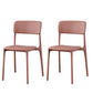 Plastic Modern Contemporary Kitchen Chair Armless Open Back Dining Room Chair Pink Plastic & Acrylic 2 Piece Set Clearhalo 'Dining Chairs' 'Dining Tables & Seating' 'dining_chair' 'furn' 'furn_dining_chair' 'Furniture' 'furniture_dining_chair' 'Kitchen & Dining Furniture' 4978350