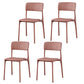 Plastic Modern Contemporary Kitchen Chair Armless Open Back Dining Room Chair Pink Plastic & Acrylic 4 Piece Set Clearhalo 'Dining Chairs' 'Dining Tables & Seating' 'dining_chair' 'furn' 'furn_dining_chair' 'Furniture' 'furniture_dining_chair' 'Kitchen & Dining Furniture' 4978351