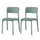 Plastic Modern Contemporary Kitchen Chair Armless Open Back Dining Room Chair Green Plastic & Acrylic 2 Piece Set Clearhalo 'Dining Chairs' 'Dining Tables & Seating' 'dining_chair' 'furn' 'furn_dining_chair' 'Furniture' 'furniture_dining_chair' 'Kitchen & Dining Furniture' 4978352