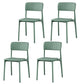 Plastic Modern Contemporary Kitchen Chair Armless Open Back Dining Room Chair Green Plastic & Acrylic 4 Piece Set Clearhalo 'Dining Chairs' 'Dining Tables & Seating' 'dining_chair' 'furn' 'furn_dining_chair' 'Furniture' 'furniture_dining_chair' 'Kitchen & Dining Furniture' 4978353