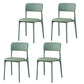 Plastic Modern Contemporary Kitchen Chair Armless Open Back Dining Room Chair Green Faux Leather 4 Piece Set Clearhalo 'Dining Chairs' 'Dining Tables & Seating' 'dining_chair' 'furn' 'furn_dining_chair' 'Furniture' 'furniture_dining_chair' 'Kitchen & Dining Furniture' 4978361