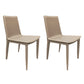 Glam Dining Room Side Chairs Leather Armless Dining Chairs for Home Cream Gray 2 Piece Set Clearhalo 'Dining Chairs' 'Dining Tables & Seating' 'dining_chair' 'furn' 'furn_dining_chair' 'Furniture' 'furniture_dining_chair' 'Kitchen & Dining Furniture' 4978369
