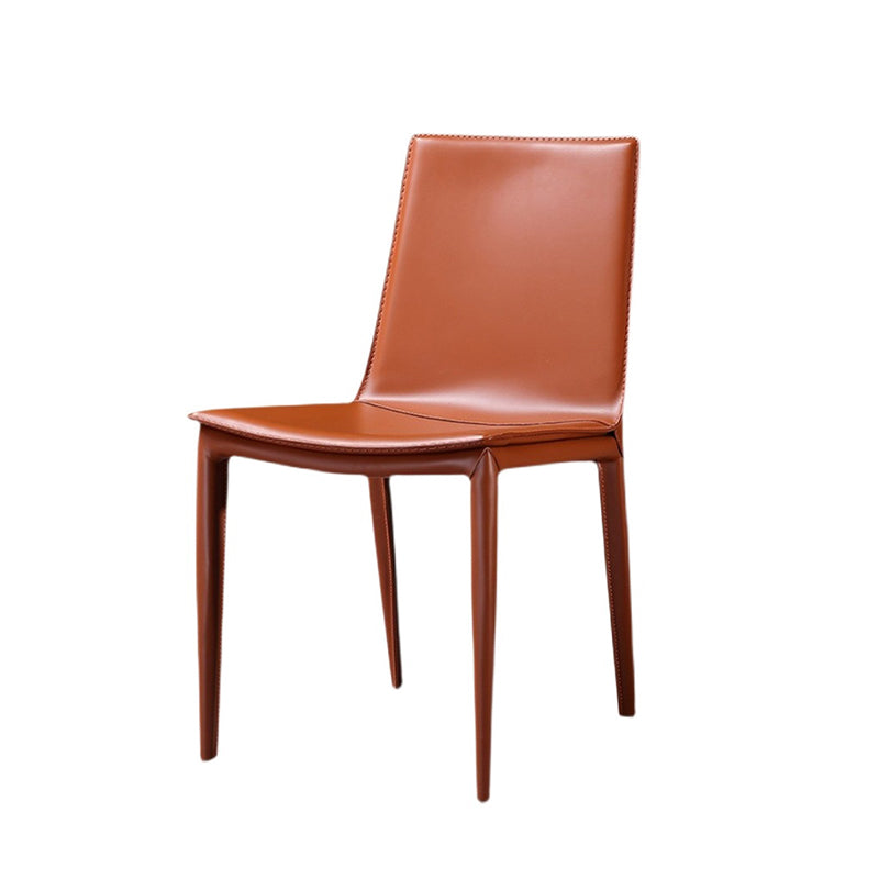 Glam Dining Room Side Chairs Leather Armless Dining Chairs for Home Clearhalo 'Dining Chairs' 'Dining Tables & Seating' 'dining_chair' 'furn' 'furn_dining_chair' 'Furniture' 'furniture_dining_chair' 'Kitchen & Dining Furniture' 4978373