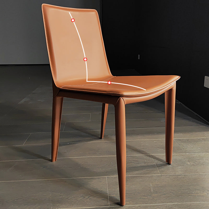 Glam Dining Room Side Chairs Leather Armless Dining Chairs for Home Clearhalo 'Dining Chairs' 'Dining Tables & Seating' 'dining_chair' 'furn' 'furn_dining_chair' 'Furniture' 'furniture_dining_chair' 'Kitchen & Dining Furniture' 4978374