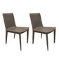 Glam Dining Room Side Chairs Leather Armless Dining Chairs for Home Grey 2 Piece Set Clearhalo 'Dining Chairs' 'Dining Tables & Seating' 'dining_chair' 'furn' 'furn_dining_chair' 'Furniture' 'furniture_dining_chair' 'Kitchen & Dining Furniture' 4978375