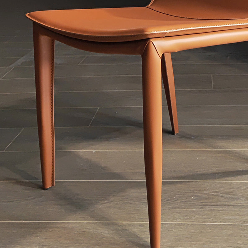 Glam Dining Room Side Chairs Leather Armless Dining Chairs for Home Clearhalo 'Dining Chairs' 'Dining Tables & Seating' 'dining_chair' 'furn' 'furn_dining_chair' 'Furniture' 'furniture_dining_chair' 'Kitchen & Dining Furniture' 4978377