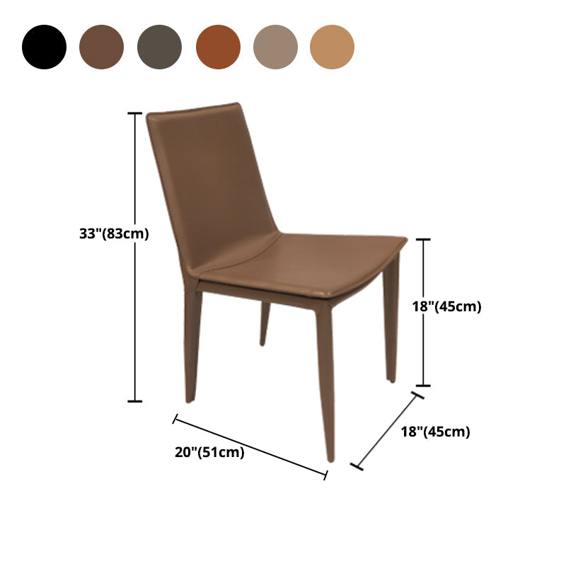 Glam Dining Room Side Chairs Leather Armless Dining Chairs for Home Clearhalo 'Dining Chairs' 'Dining Tables & Seating' 'dining_chair' 'furn' 'furn_dining_chair' 'Furniture' 'furniture_dining_chair' 'Kitchen & Dining Furniture' 4978381