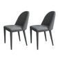 Glam Dining Room Side Chairs Faux Leather Metal Base Armless Chairs Grey 2 Piece Set Clearhalo 'Dining Chairs' 'Dining Tables & Seating' 'dining_chair' 'furn' 'furn_dining_chair' 'Furniture' 'furniture_dining_chair' 'Kitchen & Dining Furniture' 4978386