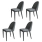 Glam Dining Room Side Chairs Faux Leather Metal Base Armless Chairs Grey 4 Piece Set Clearhalo 'Dining Chairs' 'Dining Tables & Seating' 'dining_chair' 'furn' 'furn_dining_chair' 'Furniture' 'furniture_dining_chair' 'Kitchen & Dining Furniture' 4978388