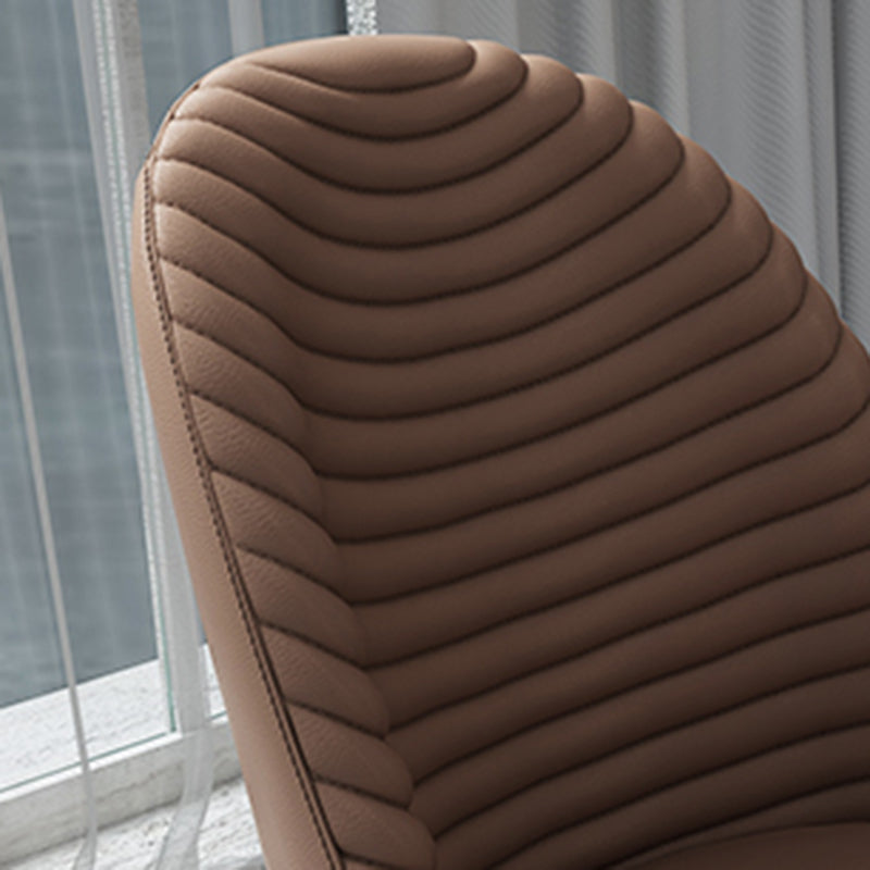 Glam Dining Room Side Chairs Faux Leather Metal Base Armless Chairs Clearhalo 'Dining Chairs' 'Dining Tables & Seating' 'dining_chair' 'furn' 'furn_dining_chair' 'Furniture' 'furniture_dining_chair' 'Kitchen & Dining Furniture' 4978393