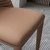 Glam Dining Room Side Chairs Faux Leather Metal Base Armless Chairs Clearhalo 'Dining Chairs' 'Dining Tables & Seating' 'dining_chair' 'furn' 'furn_dining_chair' 'Furniture' 'furniture_dining_chair' 'Kitchen & Dining Furniture' 4978394