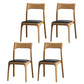 Armless Dining Chairs Modern Ash Wood Side Chairs for Dining Room Wood Upholstered Chair(s) 4 Piece Set Clearhalo 'Dining Chairs' 'Dining Tables & Seating' 'dining_chair' 'furn' 'furn_dining_chair' 'Furniture' 'furniture_dining_chair' 'Kitchen & Dining Furniture' 4978403