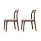 Armless Dining Chairs Modern Ash Wood Side Chairs for Dining Room Walnut White Upholstered Chair(s) 2 Piece Set Clearhalo 'Dining Chairs' 'Dining Tables & Seating' 'dining_chair' 'furn' 'furn_dining_chair' 'Furniture' 'furniture_dining_chair' 'Kitchen & Dining Furniture' 4978406