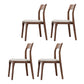 Armless Dining Chairs Modern Ash Wood Side Chairs for Dining Room Walnut White Upholstered Chair(s) 4 Piece Set Clearhalo 'Dining Chairs' 'Dining Tables & Seating' 'dining_chair' 'furn' 'furn_dining_chair' 'Furniture' 'furniture_dining_chair' 'Kitchen & Dining Furniture' 4978409