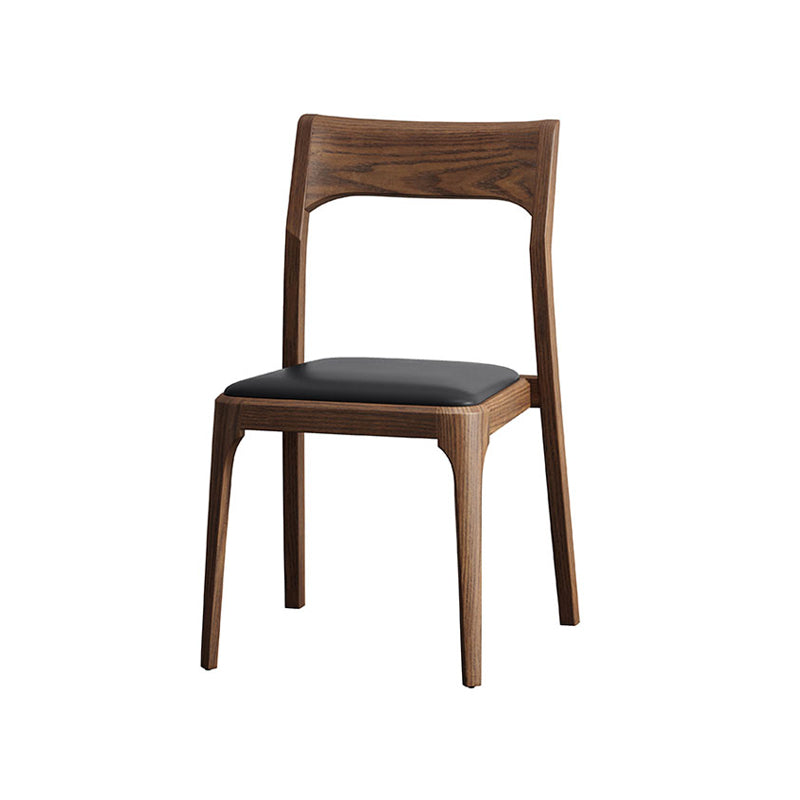 Armless Dining Chairs Modern Ash Wood Side Chairs for Dining Room Walnut Upholstered Chair(s) 1 Piece Clearhalo 'Dining Chairs' 'Dining Tables & Seating' 'dining_chair' 'furn' 'furn_dining_chair' 'Furniture' 'furniture_dining_chair' 'Kitchen & Dining Furniture' 4978410