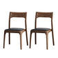 Armless Dining Chairs Modern Ash Wood Side Chairs for Dining Room Walnut Upholstered Chair(s) 2 Piece Set Clearhalo 'Dining Chairs' 'Dining Tables & Seating' 'dining_chair' 'furn' 'furn_dining_chair' 'Furniture' 'furniture_dining_chair' 'Kitchen & Dining Furniture' 4978413