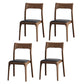 Armless Dining Chairs Modern Ash Wood Side Chairs for Dining Room Walnut Upholstered Chair(s) 4 Piece Set Clearhalo 'Dining Chairs' 'Dining Tables & Seating' 'dining_chair' 'furn' 'furn_dining_chair' 'Furniture' 'furniture_dining_chair' 'Kitchen & Dining Furniture' 4978415
