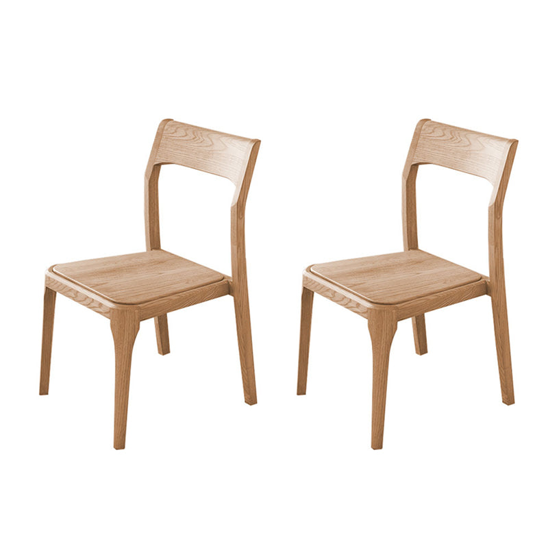 Armless Dining Chairs Modern Ash Wood Side Chairs for Dining Room Wood Non-Upholstered Chair(s) 2 Piece Set Clearhalo 'Dining Chairs' 'Dining Tables & Seating' 'dining_chair' 'furn' 'furn_dining_chair' 'Furniture' 'furniture_dining_chair' 'Kitchen & Dining Furniture' 4978418