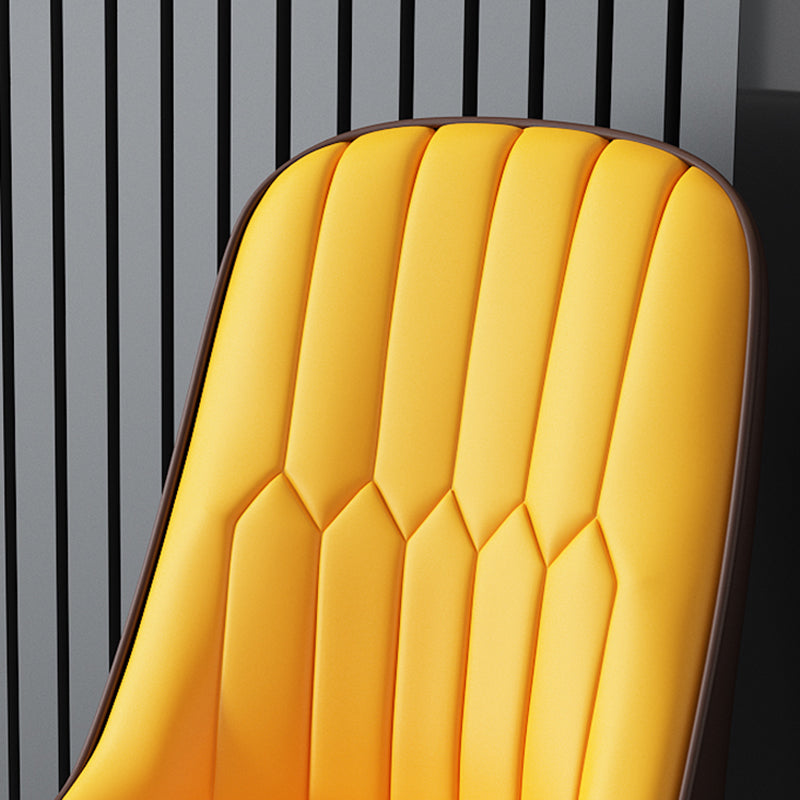 Glam Style Parsons Side Chair Faux Leather Indoor Dining Chair Clearhalo 'Dining Chairs' 'Dining Tables & Seating' 'dining_chair' 'furn' 'furn_dining_chair' 'Furniture' 'furniture_dining_chair' 'Kitchen & Dining Furniture' 4978437