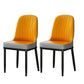 Glam Style Parsons Side Chair Faux Leather Indoor Dining Chair Orange Yellow 2 Piece Set Black Clearhalo 'Dining Chairs' 'Dining Tables & Seating' 'dining_chair' 'furn' 'furn_dining_chair' 'Furniture' 'furniture_dining_chair' 'Kitchen & Dining Furniture' 4978443