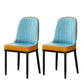 Glam Style Parsons Side Chair Faux Leather Indoor Dining Chair Sky Blue 2 Piece Set Black Clearhalo 'Dining Chairs' 'Dining Tables & Seating' 'dining_chair' 'furn' 'furn_dining_chair' 'Furniture' 'furniture_dining_chair' 'Kitchen & Dining Furniture' 4978452